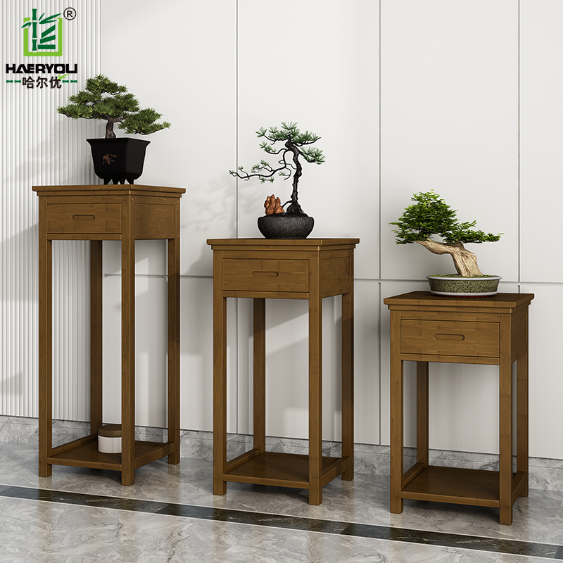 花架置物架阳台新中式盆景仿古花几实木中式室内落地式客厅花架子