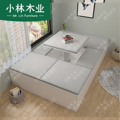 带升降榻榻米床储物收纳床多功能省空间小户型可定制家具升降台床