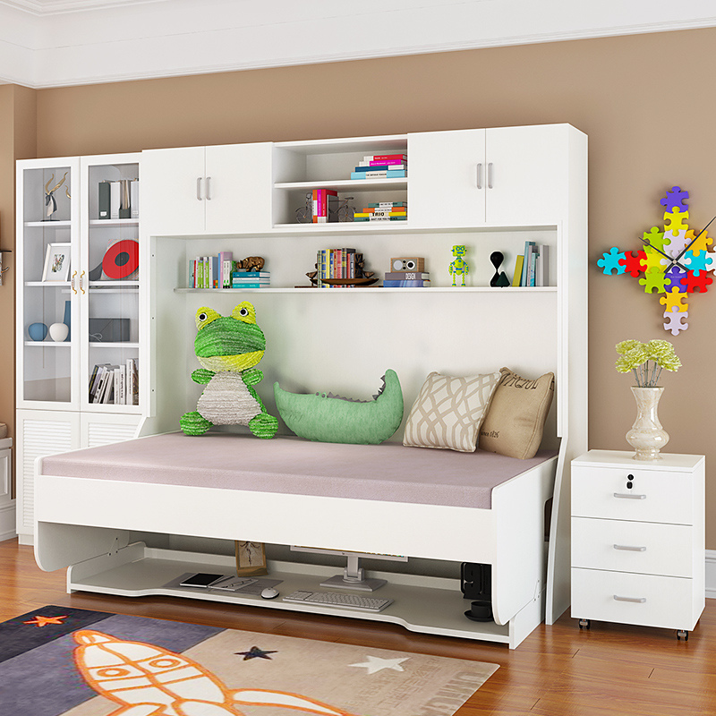 多功能隐形床折叠床书桌柜柜组合床一体床壁床钢琴床隐藏床单人床