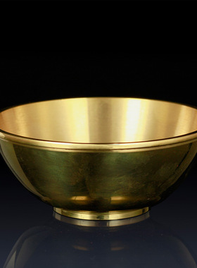 铜碗工艺品家居饰品摆件招财铜碗家居饰品办公室金饭碗铜聚财铜碗