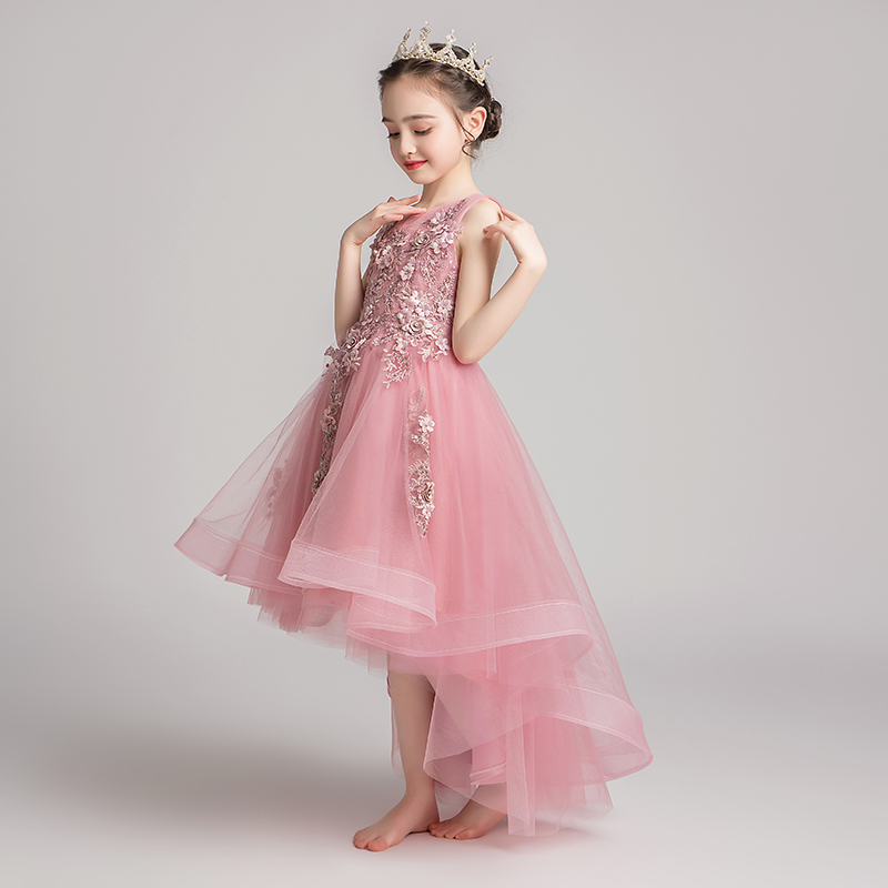 女童走秀礼服公主裙生日小女孩主持人儿童钢琴演出服高贵表演夏季