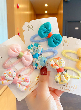 儿童蝴蝶结发夹女童夏季布艺卡子网红女孩夹子头饰可爱宝宝发卡女