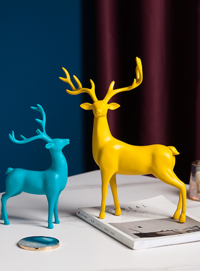 客厅电视柜小鹿摆件创意现代简约家居饰品酒柜装饰品乔迁新居礼品