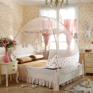 优选免安装蒙古包蚊帐三开门1.2m/1.5m/1.8m双人家用坐床学生宿舍