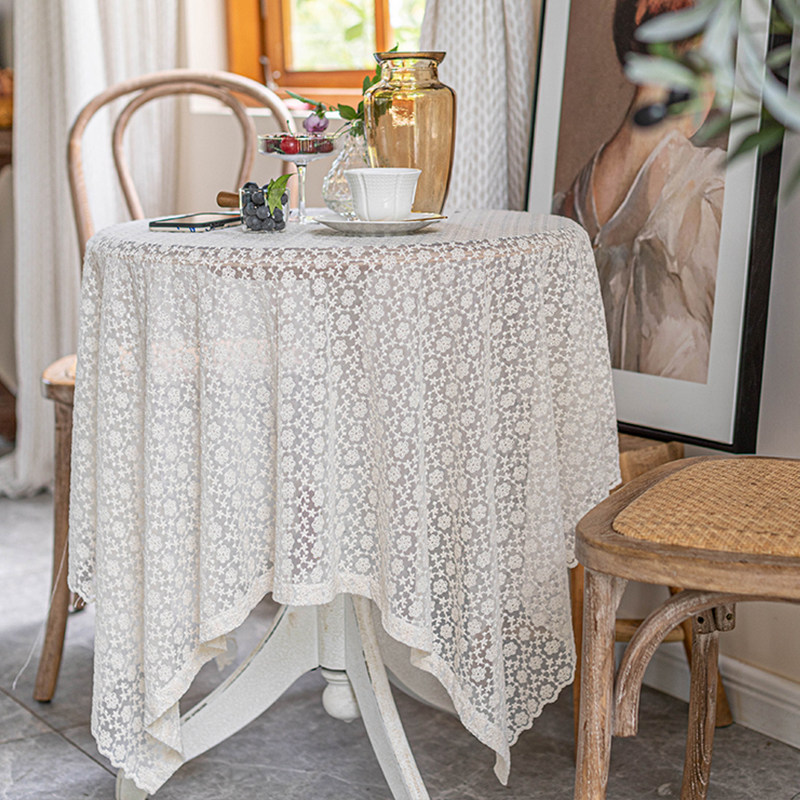 优选法式浪漫蕾丝桌布复古圆桌台布轻奢长方形餐桌布甜品台咖啡桌