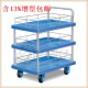 三层单扶手带护栏超静音手推车多层置物车零件工具车车布草车