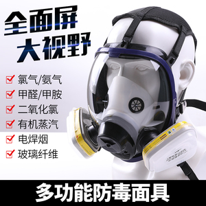 毒面具全喷漆化工气体粉尘全脸护甲醛打农药呼吸器
