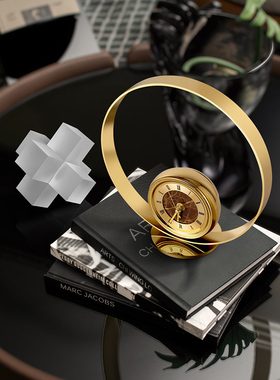 时钟客厅电视柜酒柜装饰品售楼处创意软装家居摆设