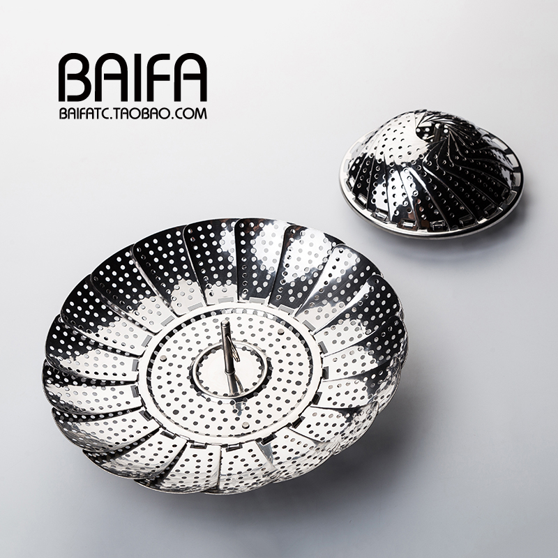 家用不锈钢折叠蒸屉蒸格蒸架蒸笼 莲花片蒸锅篦子沥水 小笼包蒸笼