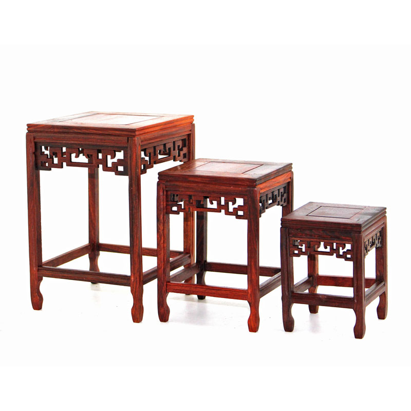 红木室内桌面小花架酸枝木正方形底座盆景多肉置物小盆栽实木架子