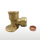 百战黄铜弯头90度带座4分内丝弯头水管热水器天燃气管接头管配件