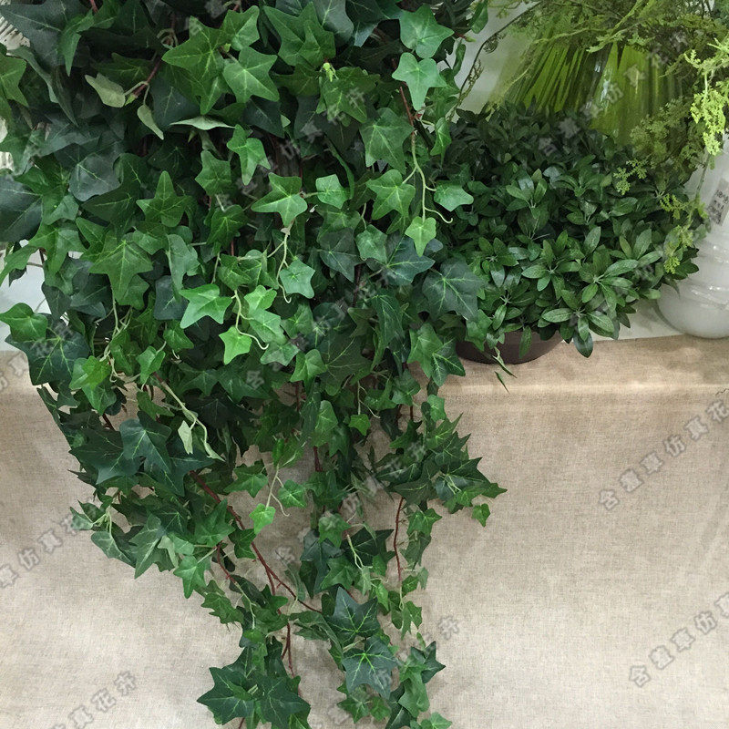 仿真1.2米常春藤壁挂藤蔓绿植地瓜叶爬藤墙面工程造景植物吊藤