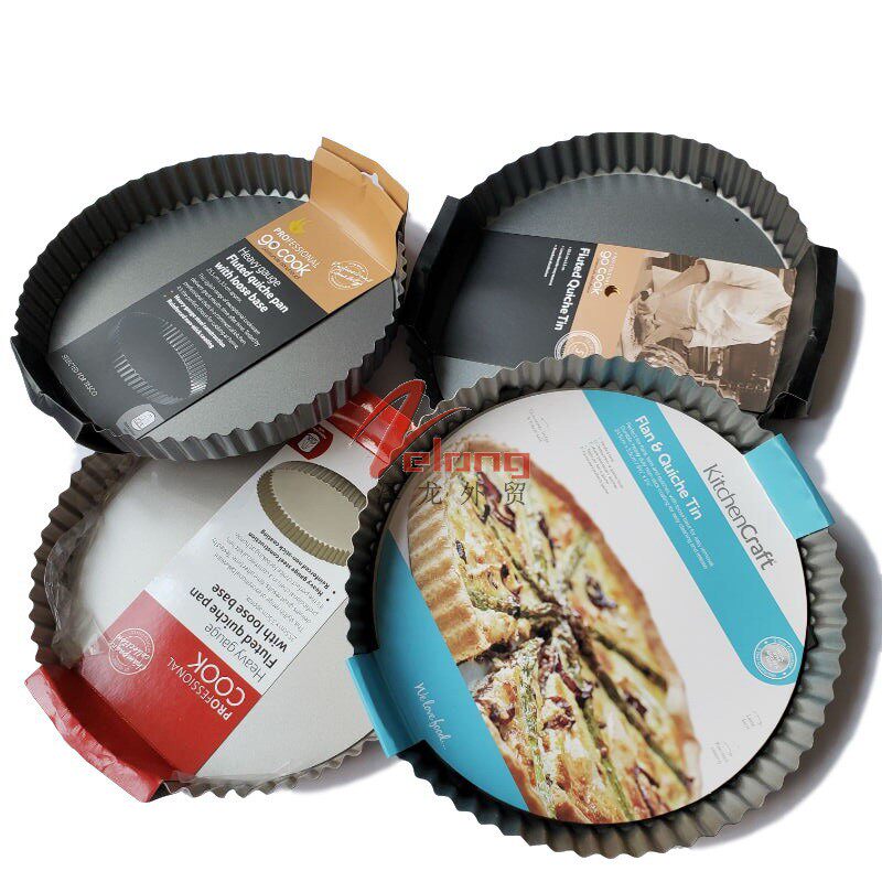 德国进口食品不粘涂层烘焙蛋糕模具 pizza披萨盘圆烤盘波浪边浅盘