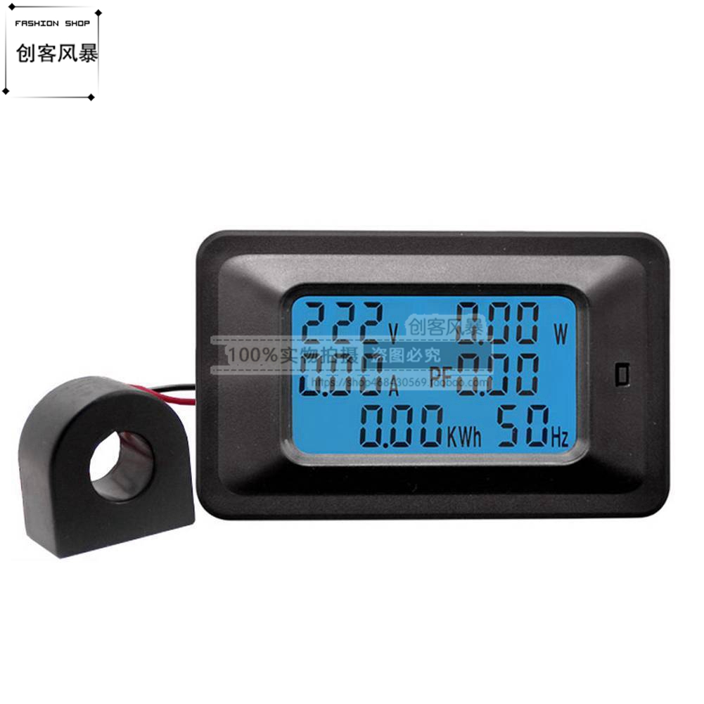 多功能数显电力监测仪交流电压电流表功率表220V家用电能电度表