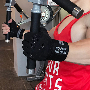 加压护腕健身手套男器械半指健美房训练举重锻炼哑铃运动防滑透气