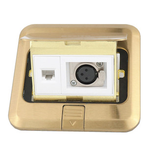 纯铜弹起式 防水地插超五六类网络电脑加母卡农话筒音频线地面插座