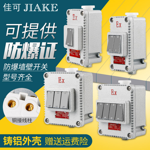 防爆开关220V防l爆照明开关单开一开双开三开工业86型防爆墙壁开