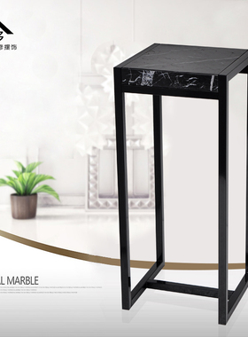 装饰艺术品雕塑台酒店客厅边几样板房大理石展示台架子玄关摆件台