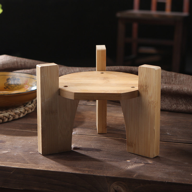 竹木泡酒瓶底座圆形陶瓷茶壶盆鱼缸奇石头实木底座托盘酒架底托,厨房/烹饪用具,厨房置物架/置物柜/角架,淘宝优惠券,粉丝福利购,淘宝优惠卷