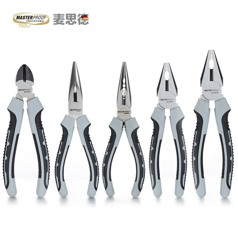 德国麦思德多功能尖嘴钳子老虎钳钢丝钳尖咀钳斜嘴钳斜口钳平口钳