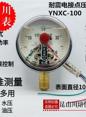 上海天川仪表耐震抗震磁助式电接点压力表YNXC-100触点功率50VA