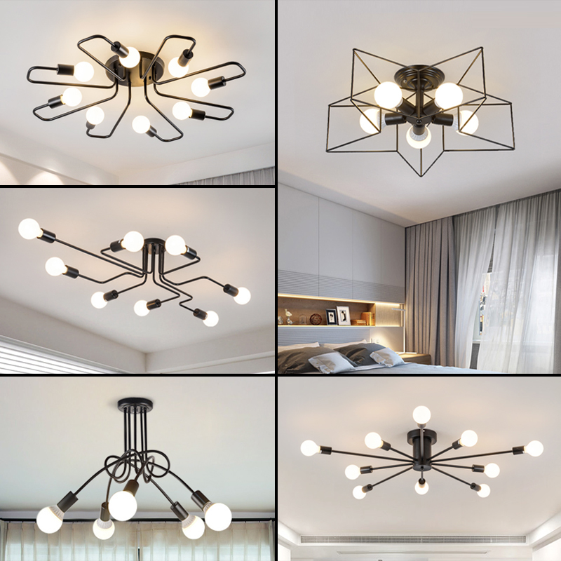 北欧吸顶灯简约现代主卧室儿童房卧室灯创意温馨房间X餐厅客厅灯