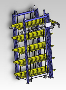 五层沉箱式立体车库3D图纸H440 F626 机械设备设计图纸素材