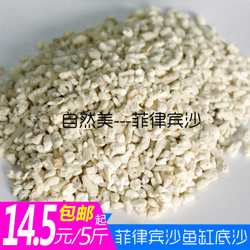 天然鱼缸底砂贝壳砂三湖砂海沙菲律宾沙鱼缸造景装饰慈鲷寄居蟹沙