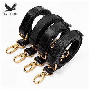 真皮包带配件牛皮可调节斜挎包肩带替换女包带子荔枝纹宽肩带