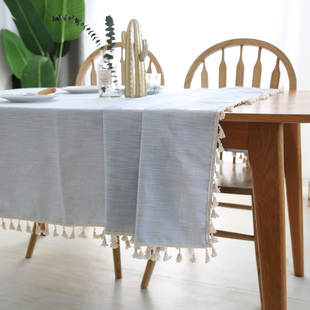 现代简约日式棉麻桌布布艺长方形餐桌茶几床头柜盖布家用桌布台布