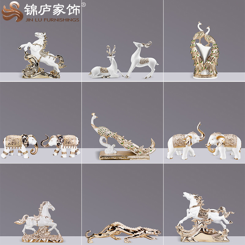 欧式客厅玄关酒柜电视柜装饰品摆件创意家居办公室桌面轻奢艺术品,家居饰品,装饰摆件,淘宝优惠券,粉丝福利购,淘宝优惠卷