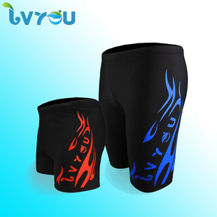 泳裤 游泳裤 男平角泳衣男五分宽松防尴尬速干大N码 男士 套 时尚 新款