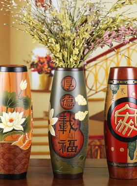 博古架摆件放酒柜的花瓶家居饰品中式创意客厅电视柜摆设结婚礼物