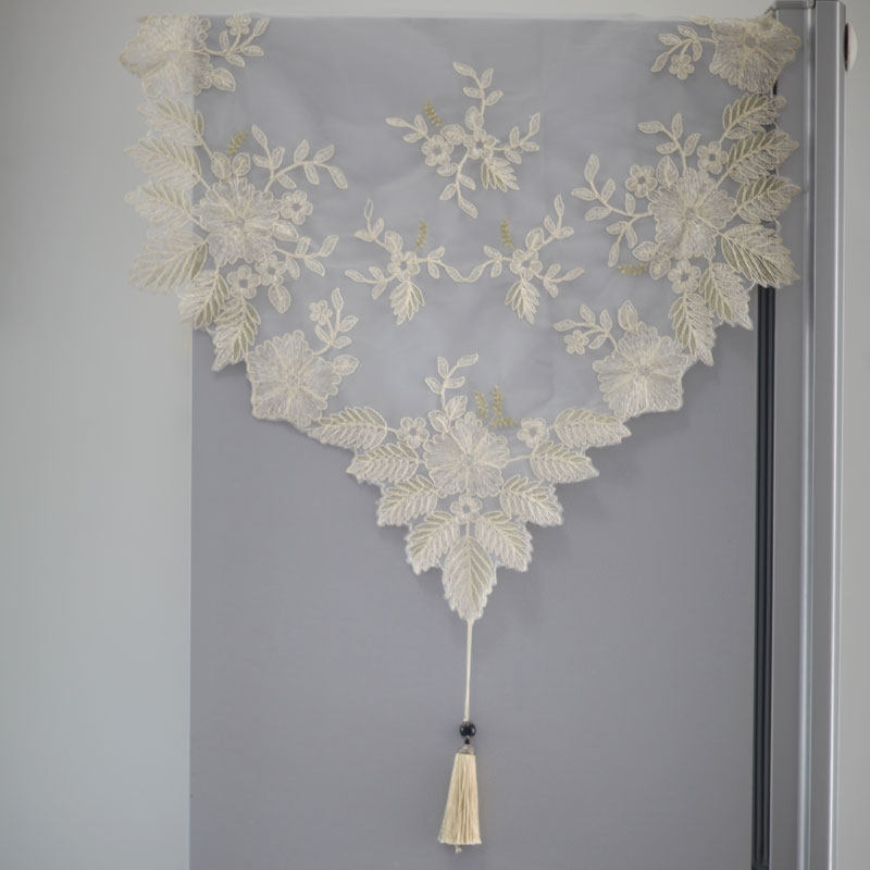 冰箱盖布蕾丝布艺盖布单开门双开门冰箱防尘罩韩式空调布刺绣盖巾,居家布艺,万能盖巾,淘宝优惠券,粉丝福利购,淘宝优惠卷