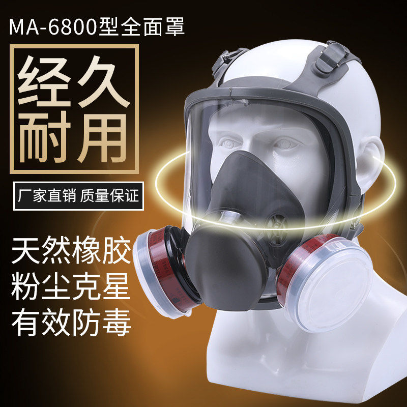 防毒面具防护面罩全面覃过滤防酸C性气体氨气喷漆专用化工防尘面