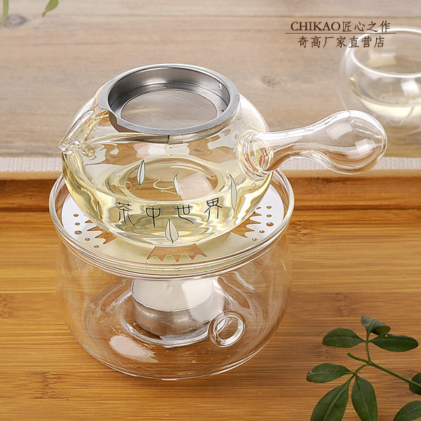 奇高chikao加厚耐热玻璃侧把公杯过滤分茶漏器R功夫茶具公道杯茶