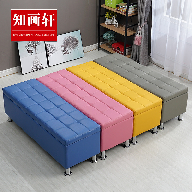 服装店沙发凳试衣间凳子商场休息凳长凳更衣室储物换鞋凳试鞋皮凳