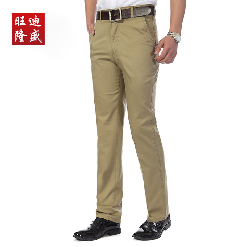 夏季爸爸裤子中年男士休闲裤春秋款老人男装长裤子纯棉中老年男裤
