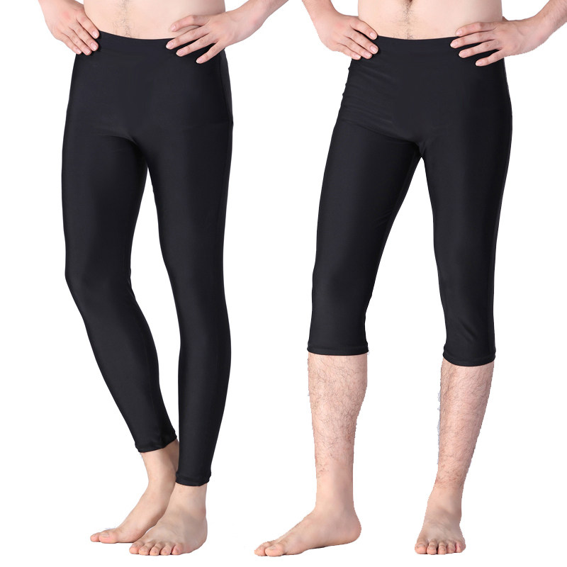 男女七分九分游泳裤 长腿泳裤 潜D水裤 沙滩裤 游泳长裤 运动裤