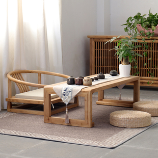 日式榻榻米茶桌 全实木炕桌阳台飘窗几 禅意茶几简约矮地桌家用