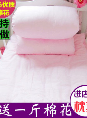 纯棉学生儿童婴幼儿园用棉花胎棉被盖被小被子秋冬被150x120