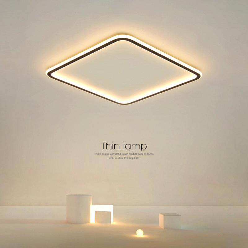 简约正方形吸顶灯led现代北欧卧室灯大气家用客厅灯餐厅书房灯具