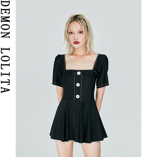 泳衣2021年新款 游泳衣 温泉泡澡t服遮肚显瘦韩国ins风连体保守大码