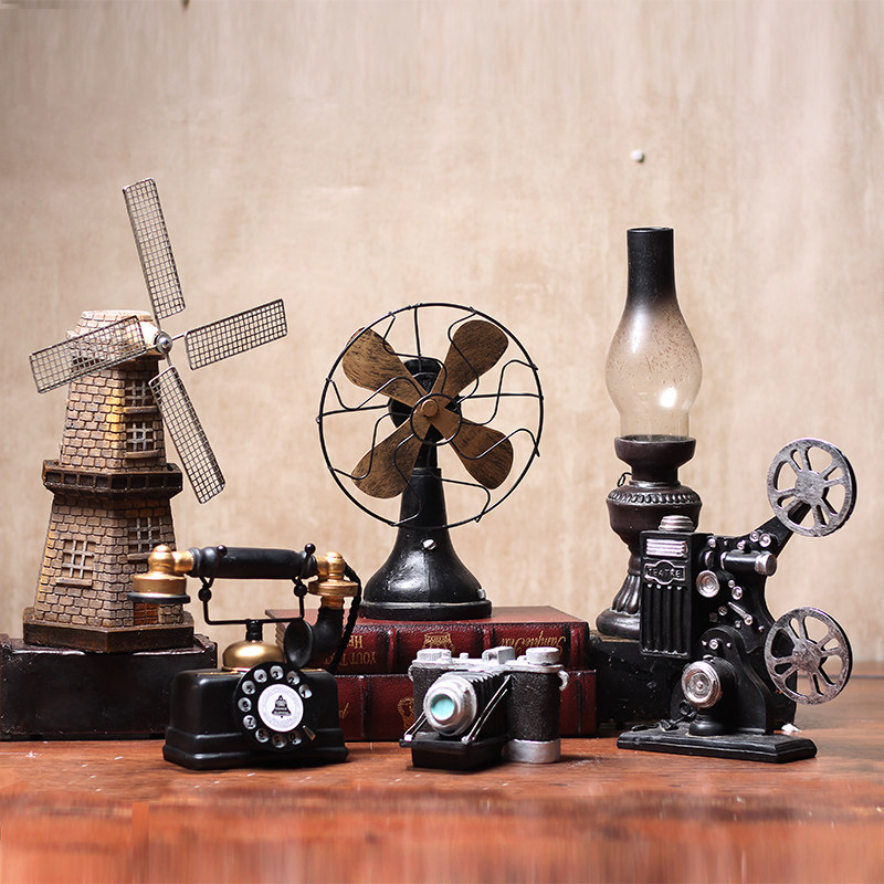 欧式创意复古装饰品摆件道具摆设美式电话机咖啡厅服装店橱窗陈列