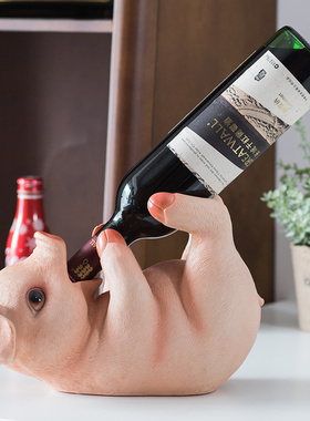 家点靓 欧式创意红酒架摆件家用葡萄酒架家居客厅家装酒柜装饰品