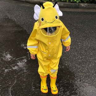 儿童雨衣连体幼儿园宝宝男童女童小童小孩学生全身雨披上学防护