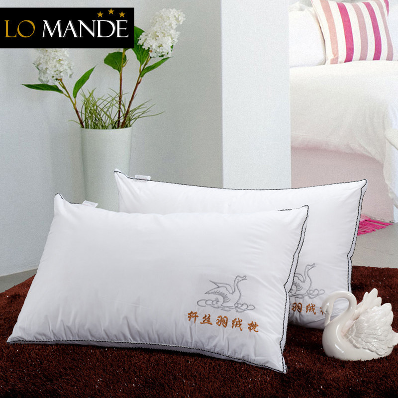 新款宾馆酒店布草床上用品出口全棉贡缎纤丝羽绒枕枕头芯