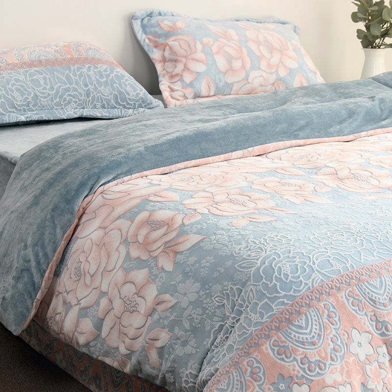 法兰绒保暖四件件加厚冬季被面法莱珊瑚绒床单床上用品1.8m