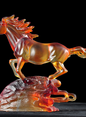 琉璃风云马工艺品招财家居客厅酒柜博古架书房办公室桌装饰品