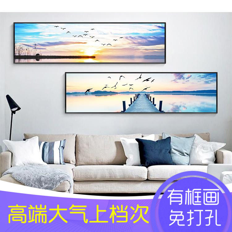 单幅装饰画卧室床头画沙发背w景墙画客厅挂画海景画酒店房间宾馆